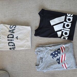 ADIDAS Youth T-Shirt BUNDLE- 3 Different T-Shirts L 14/16 EUC